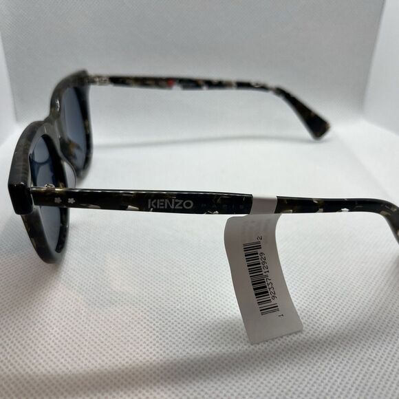 KENZO Paris Boke Flower Geometric Sunglasses 48 - 21 - 150 Havana Blue MSRP $300 main image 4